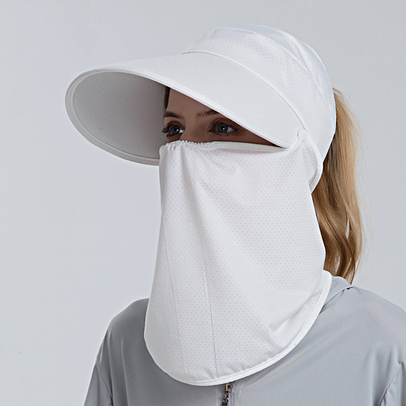 Women's New Style Ice-sensing Sunscreen Hat With Ponytail