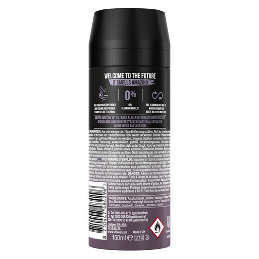 Axe Bodyspray Black Night Deo Ohne Aluminium Sorgt 48 Stunden Lang Für Effektiven Schutz Vor Körpergeruch 3X 150 Ml