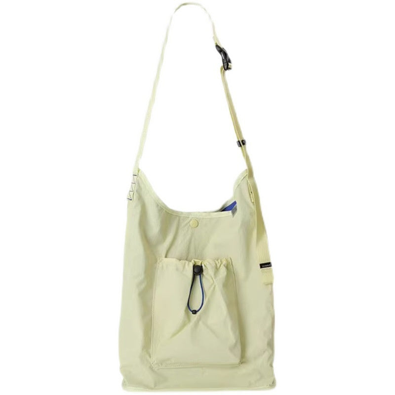 Simple And Lightweight Casual Nylon Drawstring Bucket Bag