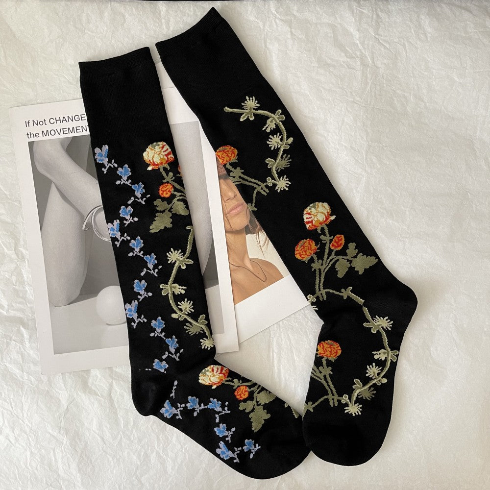 Vintage Women's Socks Catwalk Personality Black Stockings