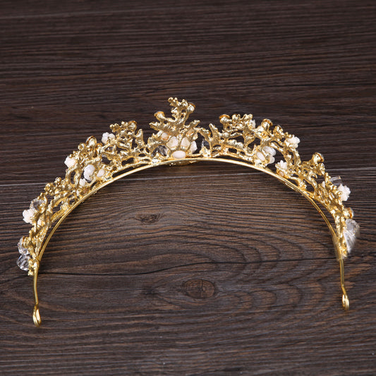 Fashion Ladies Alloy Flower Crown Headband
