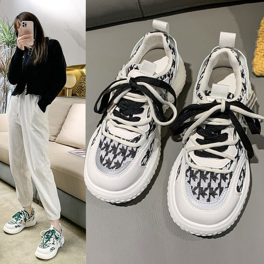 Reflective Strip Platform Running Shoes