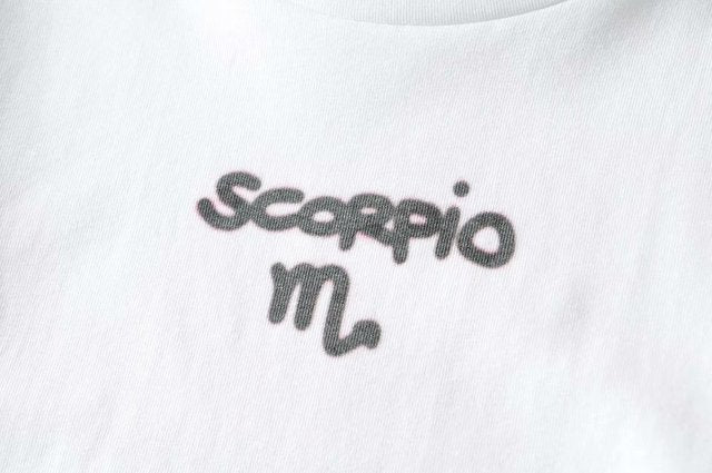 T-shirt Slim Fit Zodiac Fit Cut Rib Midriff-baring Top Cute Kawaii