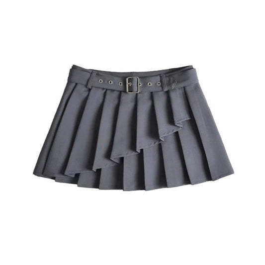 European And American Ins Hot Girl Waistband Pleated Skirt