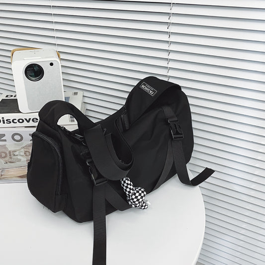 Men's And Women's Fashionable Large Capacity Wide Shoulder Strap Crossbody Bag
