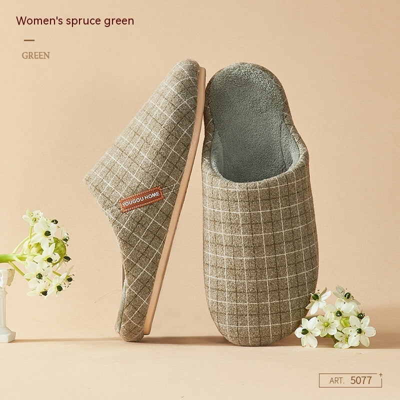 Couple Indoor Non-slip Soft Bottom Warm Keeping Slippers