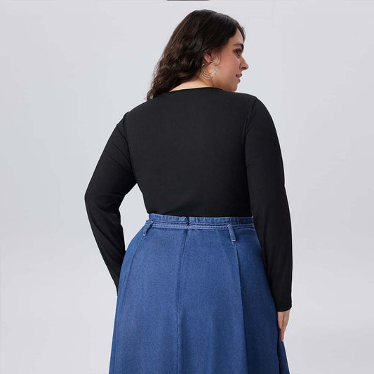 Casual And Simple Jumpsuit High-waisted Slim-fit Long-sleeved Top