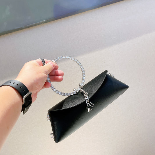 Korea Cross Pattern Rhinestone Ring Chain Portable