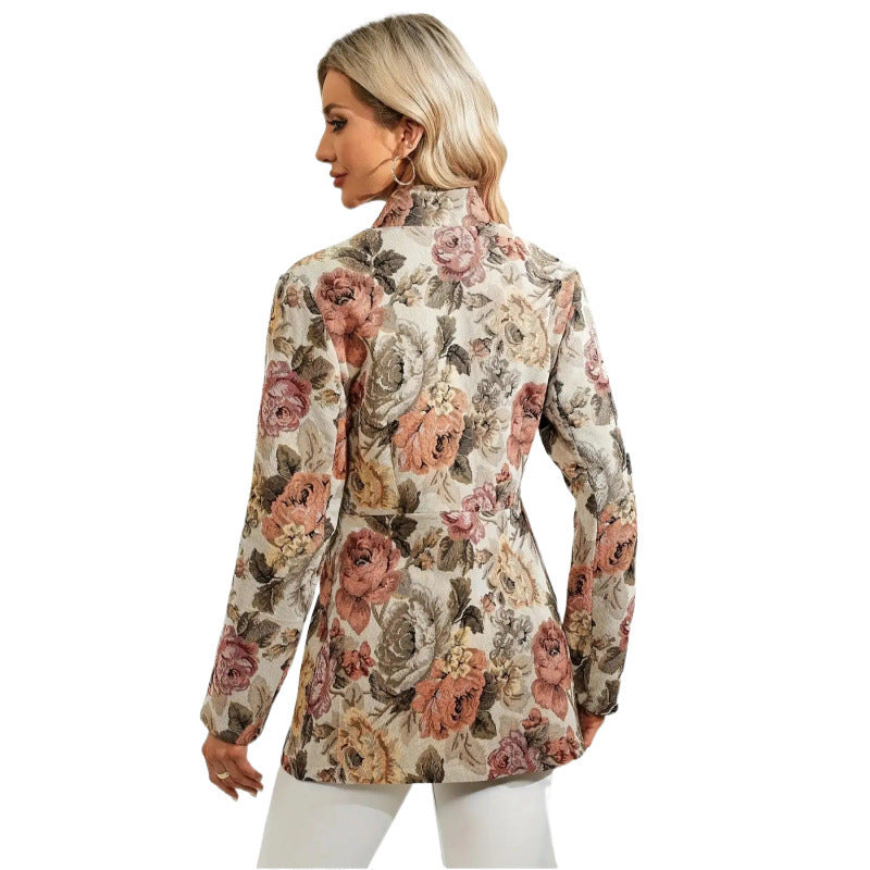 Modischer Anzug Damen Freizeit Bedruckte Jacke