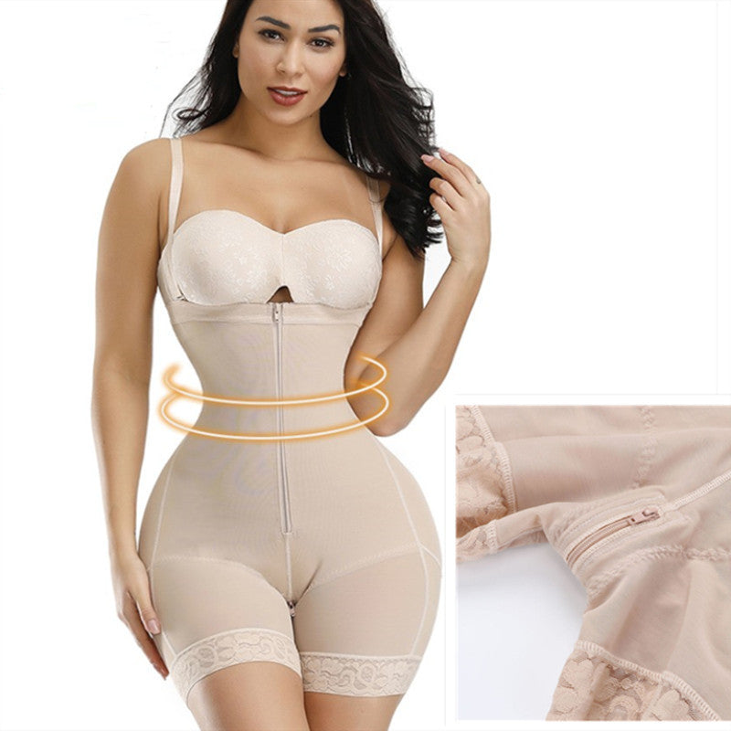 Bottom Zipper Waist And Hip Lift Tight Plus Size Corset