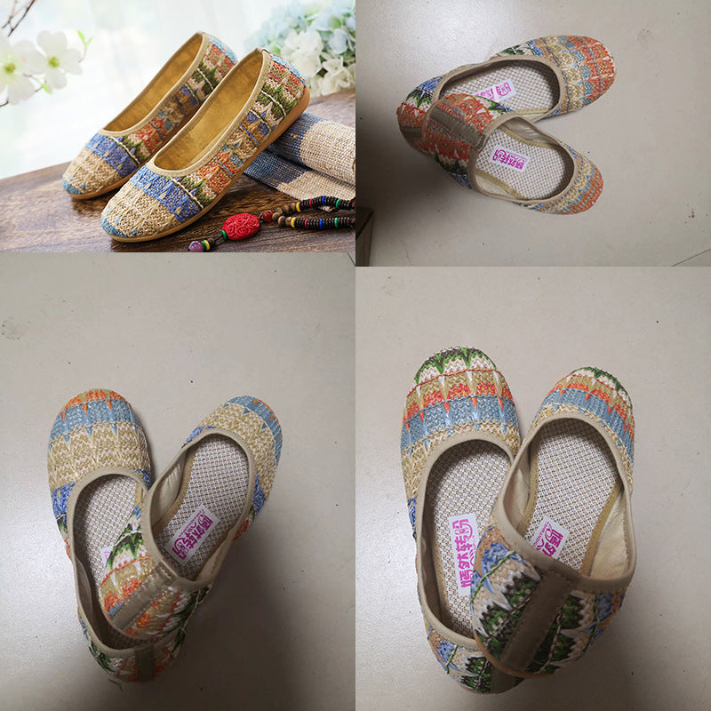 Soft Bottom Beach Woven Cloth Shoes