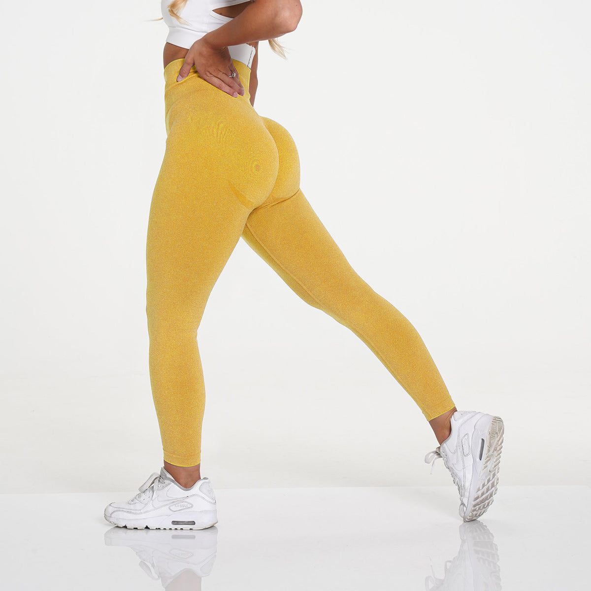 High-waisted Peach Buttock Tight Elastic Buttock Lifting Yoga Pants