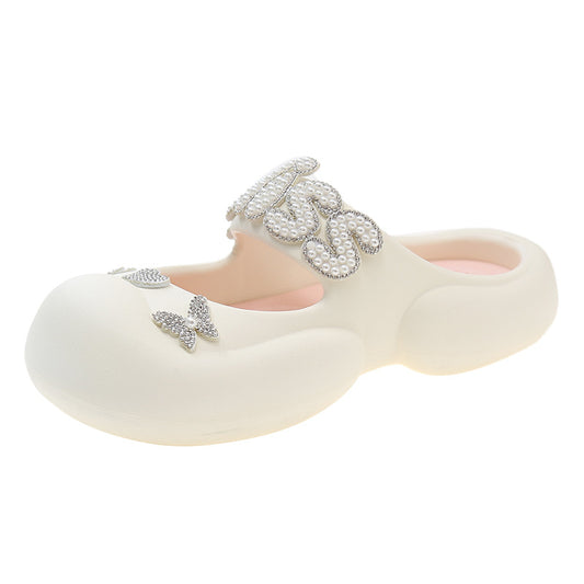 Candy-colored Slippers Thick-soled Muffin Outdoor Wear Mary Jane Breathable Student