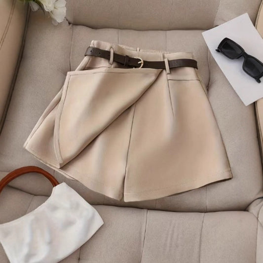 European And American Women's Solid-color Shorts