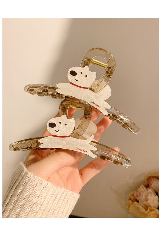 Cute Cartoon Puppy Barrettes Female