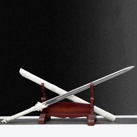 Shaoshi Integral Precious Sword High Manganese Steel Self-Defense Cold Weapon Collection-Grade Unsharpened