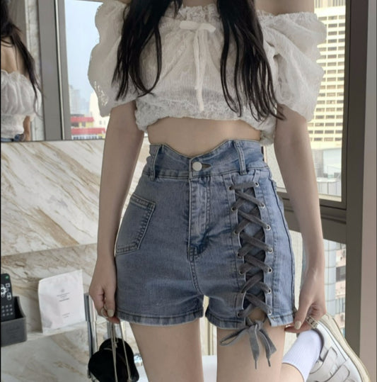 Design Sense Niche Bandage Jeans Women's Ins