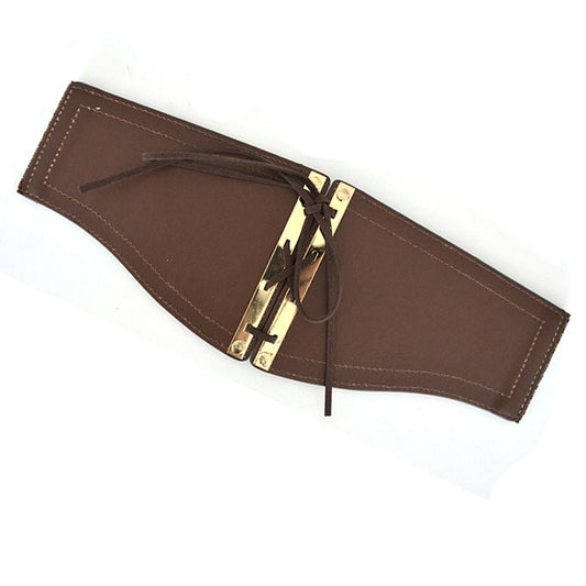 Vintage Imitation Leather Elastic Elastic Waistband