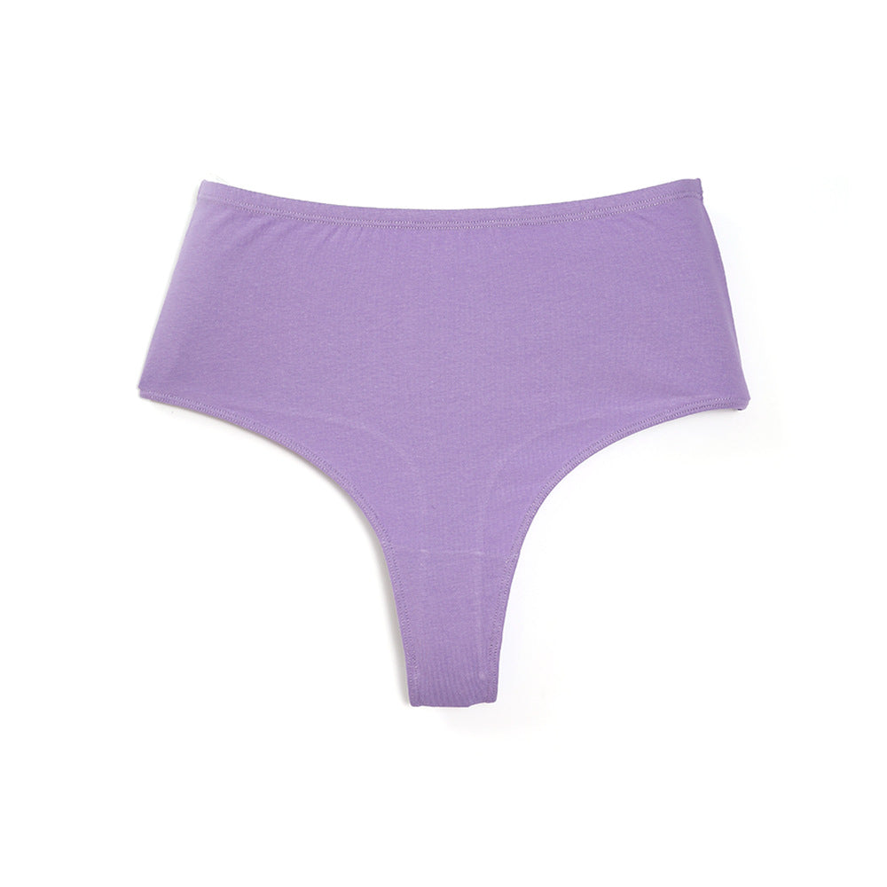Women's Waist Invisible T-shaped Breathable High Elastic High Slit Non-stuck Crotch Triangle Cotton Underwear