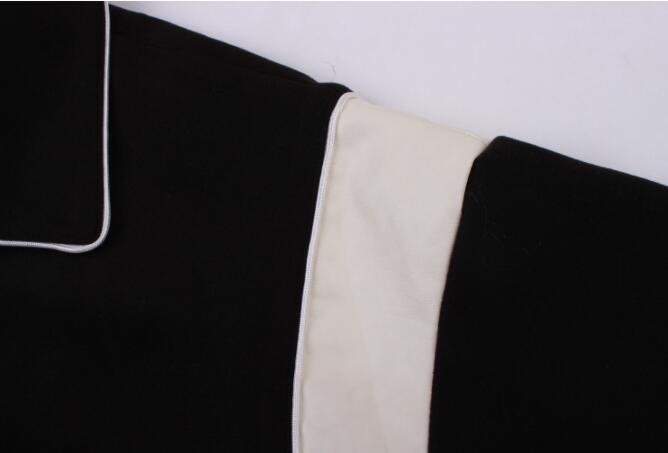 Women's Loose Gentle Black POLO Collar Jacket