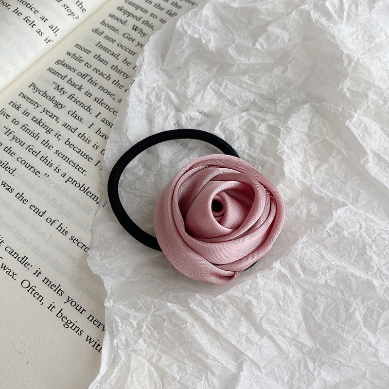 Rose Flower Hairband Niche Rubber Band