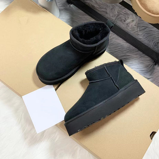 Women Short Plush Warm Snow Boots