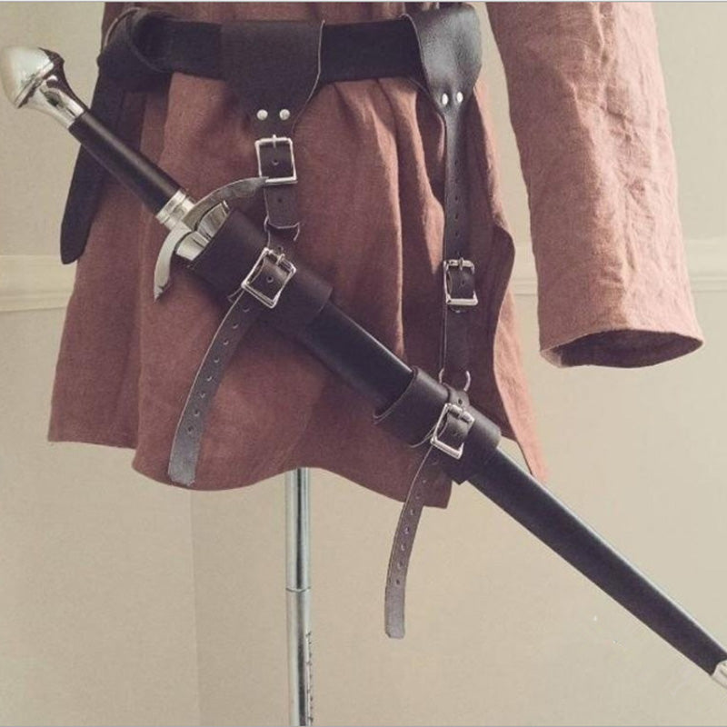 European Medieval Renaissance Warrior PU Leather Sword Set Drama Interpretation