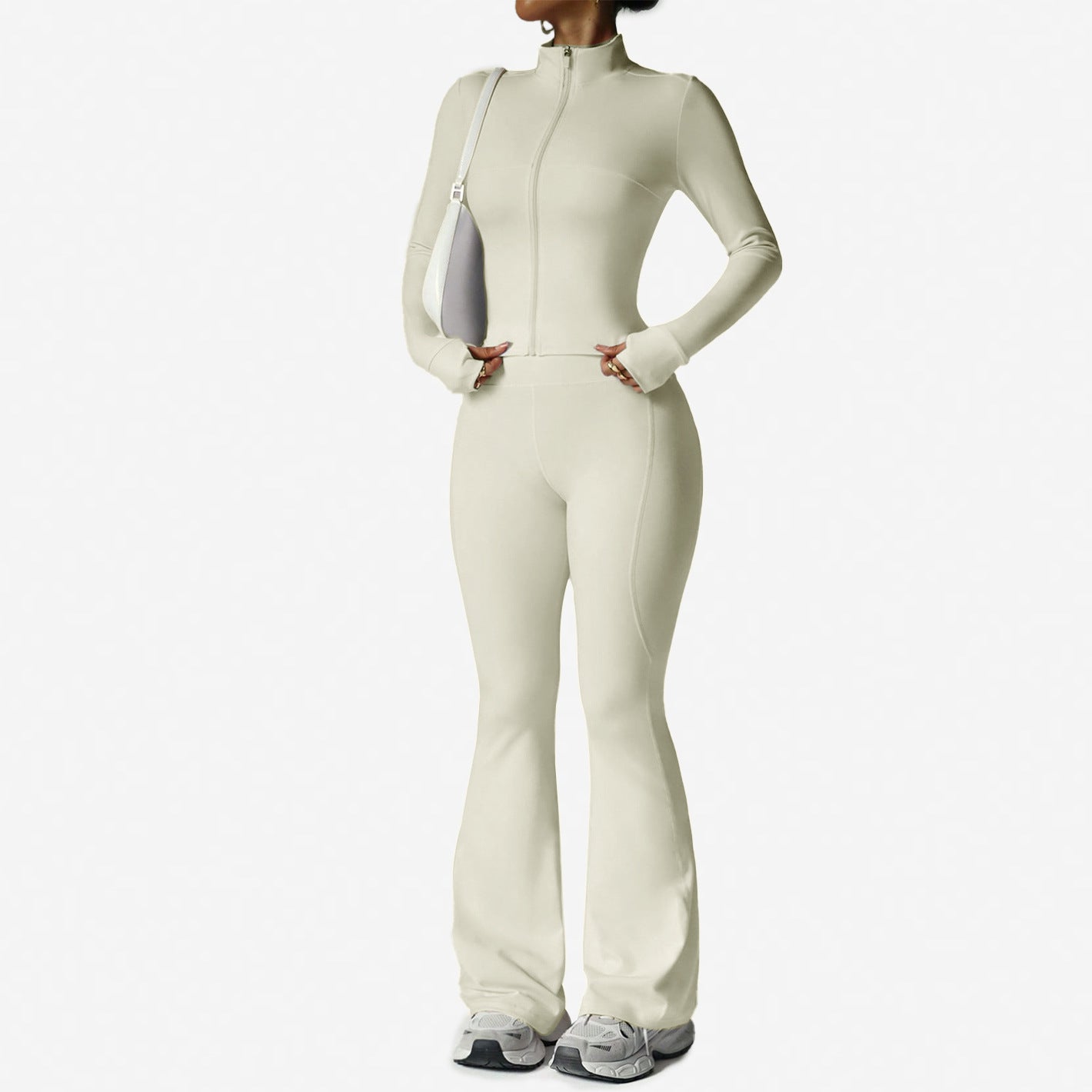 Zipper Nude-Feel Yoga Suit Women's