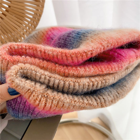 Women's Knitted Hat With Good Hand Feel In Winter