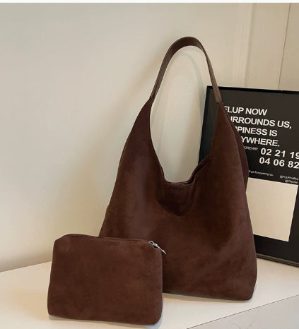 Deerskin Suede Commuter Underarm Bag