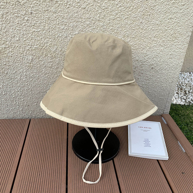 Bucket Hat Women's Summer Kafuu Korean Style All-match Big Brim