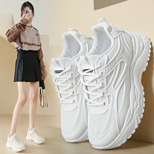 Kvinders Nye Moderne Casual Sneakers Komfortable Hvide Løbesko