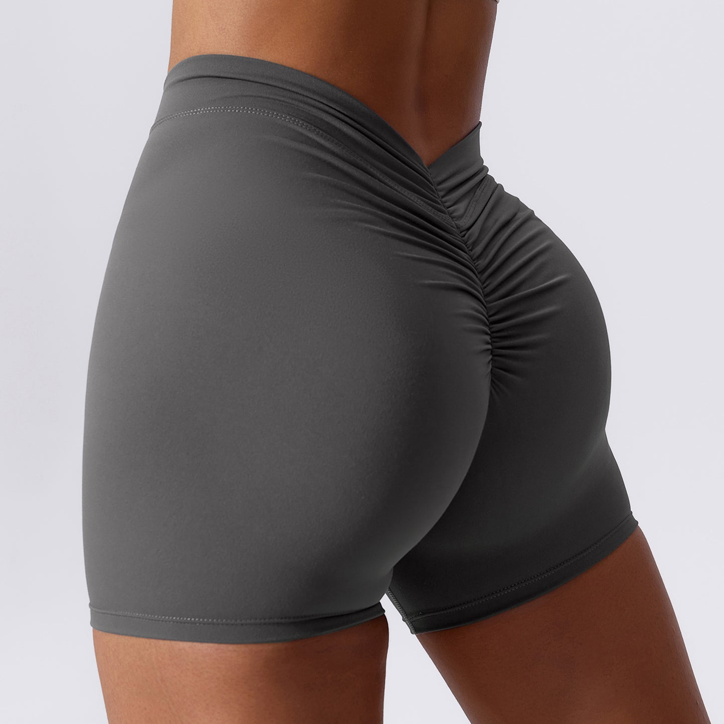 Spandex-cotton Athletic Shorts That Lift The Hips And Cinch The Waist For A Snug Fit