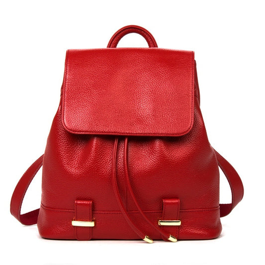 European And American Fashion Genuine Leather Women's Backpack