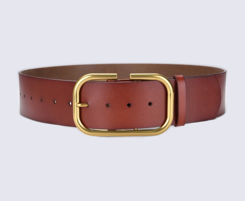 Extra Wide Leather Waist Seal Women's Trench Coat Belt