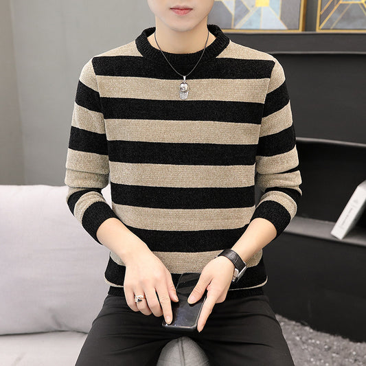 Chenille Sweater Med Rund Hals Til Herrer