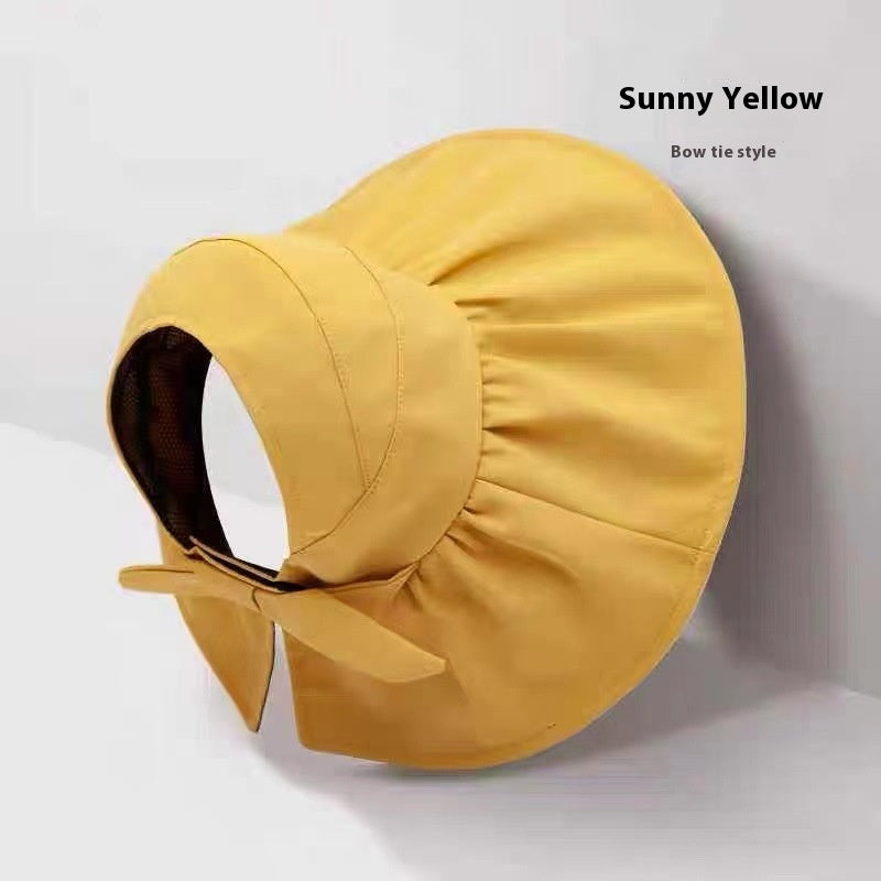 Vinyl Air Top Sun Protection Hat Sun Hat UV Protection Simple Big Brim