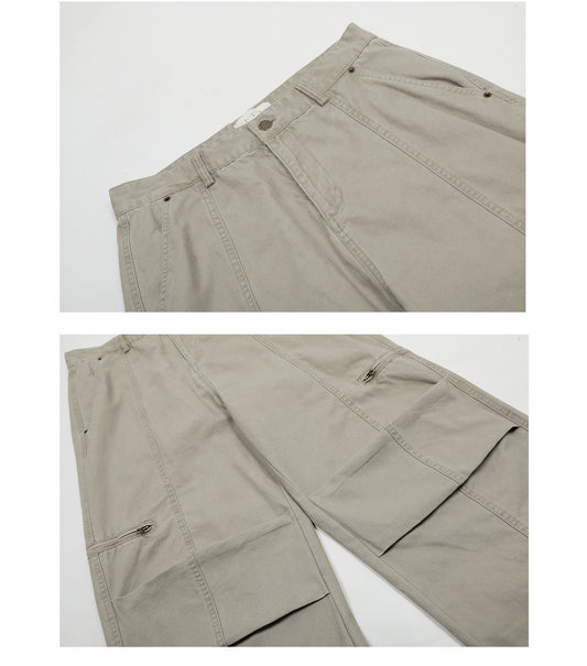 Spring Beauty Retro Maillard Washed Cargo Pants