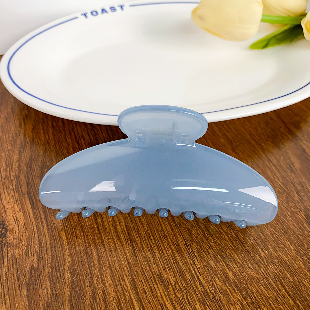 High-grade Semicircle Plastic Hairpin Elegant And Fashionable