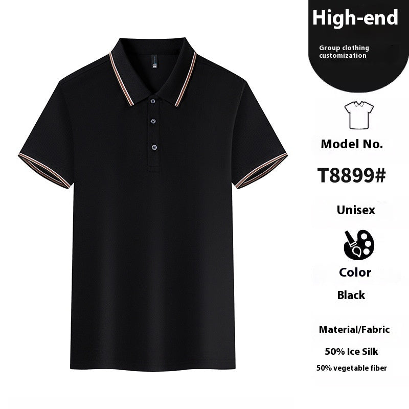 Ice-feeling Solona Color Matching Work Clothes Polo Shirt