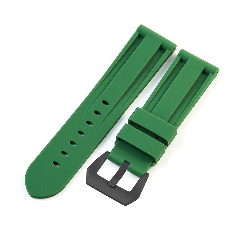 Waterproof Rubber Pin Buckle Silicone Watch Strap