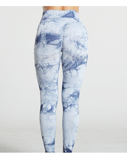 Tie Dye Butt Lift Sweatpants Yoga Pants For Ladies