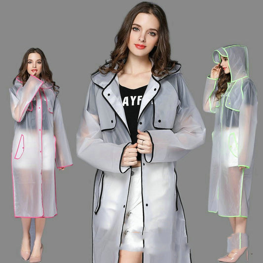 Fashion Covered Transparent Long Sports Portable Poncho
