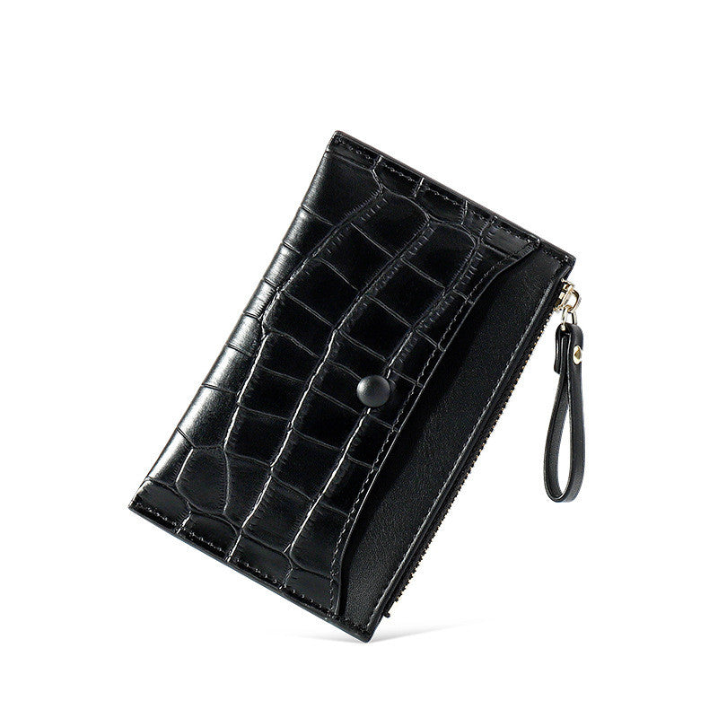 Ultra-thin Multi-card Slot Pu Card Holder, Simple Short Ladies Coin Purse