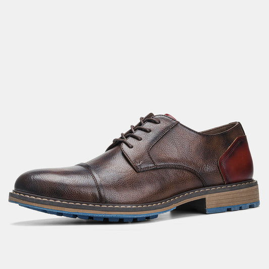 Men's Fashion Summer Retro Plus Size Leather Shoes
