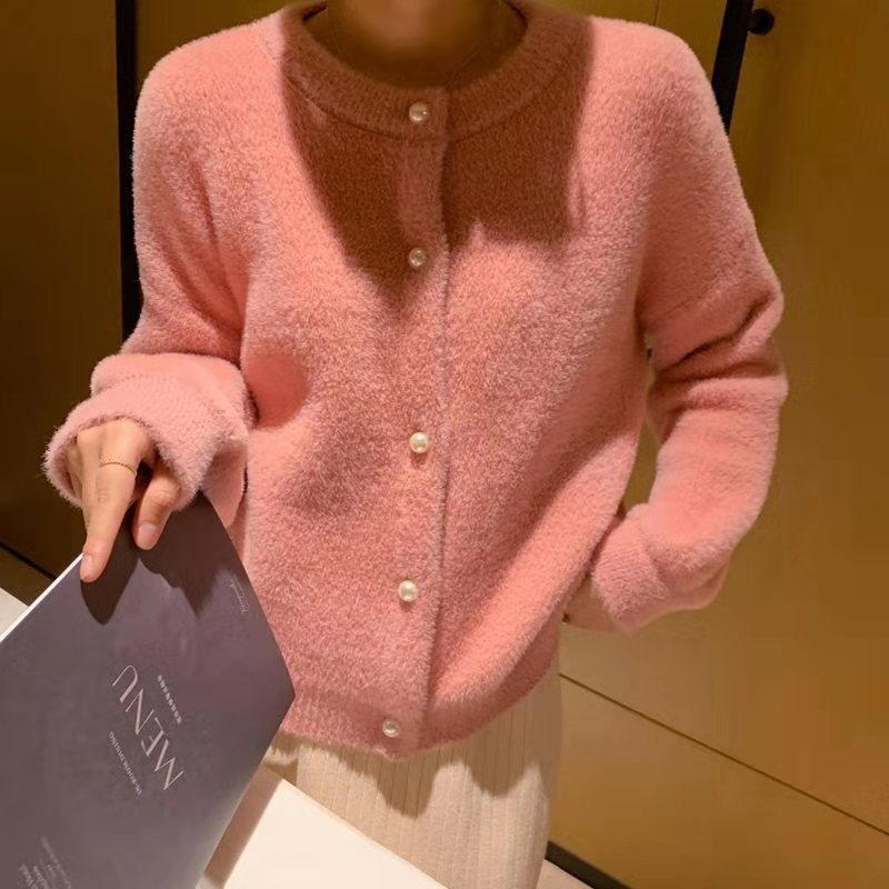 Women's Loose Lint-free Mink Fleece Sweater Coat