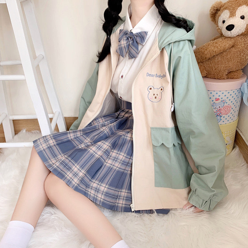 Girl's Spring And Autumn Baseball Jacket