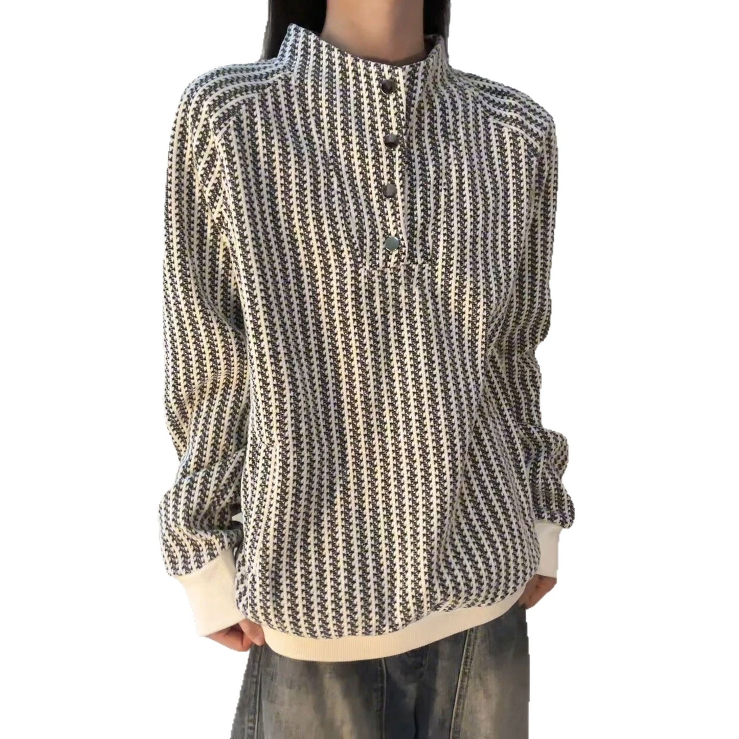 Women's Long-sleeved Stand Collar Coat