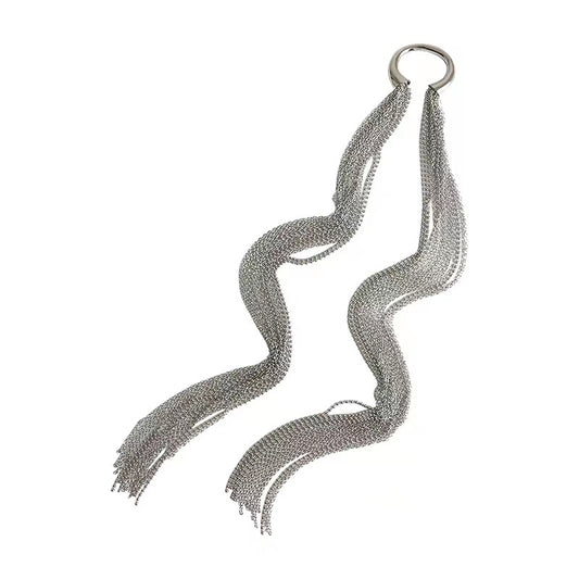Baihua Silver Metal High Hole Long Tail Chain Hair A
