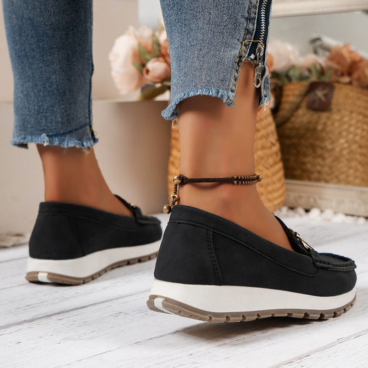 Sko til kvinder skridsikker blød bund loafers casual pumps